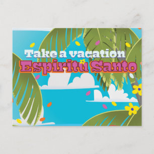 Cartão Postal Cartaz de viagem de férias de Espirito Santo.