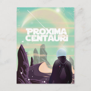 Cartão Postal cartaz de viagem de ficção científica de Proxima C
