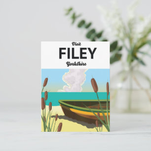 Cartão Postal Cartaz de viagem de Filey, Yorkshire à beira-mar