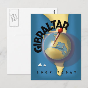 Cartão Postal cartaz de viagem de Gibraltar