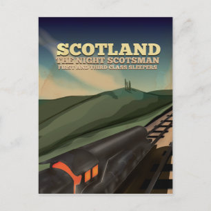 Cartão Postal Cartaz de Viagem de Locomotiva da Escócia