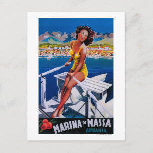 Cartão Postal Cartaz de Viagem de Massa Marítima