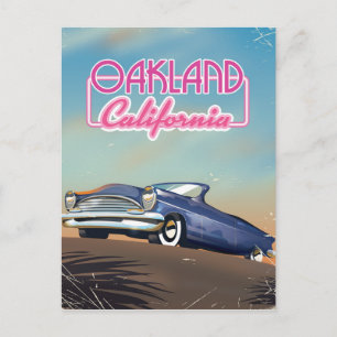 Cartão Postal cartaz de viagem de Oakland Califórnia