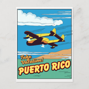 Cartão Postal cartaz de viagem de Porto Rico