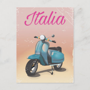 Cartão Postal Cartaz de viagem de scooter Italia