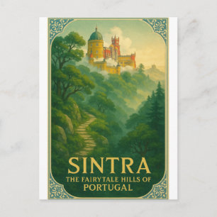 Cartão Postal Cartaz de Viagem de Sintra, Portugal