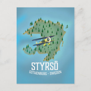 Cartão Postal Cartaz de viagem de Styrsö, Suécia.