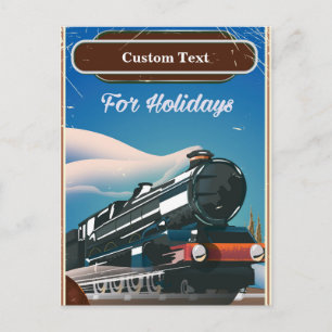 Cartão Postal Cartaz de viagem de trem personalizado
