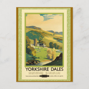 Cartão Postal Cartaz de Viagem de Yorkshire Dales