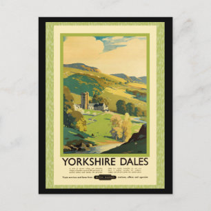 Cartão Postal Cartaz de Viagem de Yorkshire Dales
