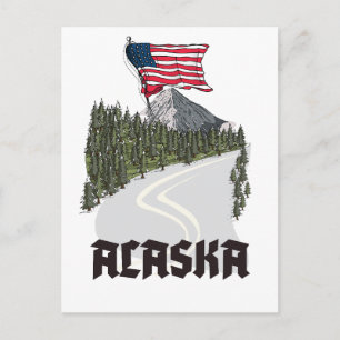 Cartão Postal Cartaz de Viagem do Alasca
