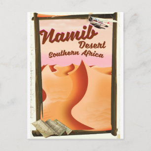 Cartão Postal Cartaz de viagem do Deserto do Namibe, África Aust