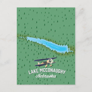 Cartão Postal Cartaz de viagem do Lago McConaughy Nebraska