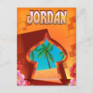 Cartão Postal cartaz de viagem do Palácio da Jordânia