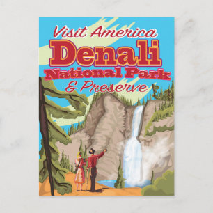 Cartão Postal Cartaz de Viagem do Parque Nacional e Reserva Dena