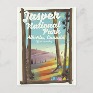 Cartão Postal cartaz de viagem do parque nacional Jasper, Canadá