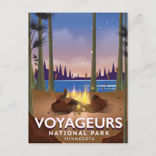 Cartão Postal Cartaz de viagem do Parque Nacional Voyageurs Minn