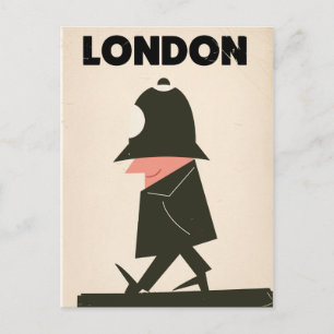 Cartão Postal Cartaz de viagem do policial de Londres vintage