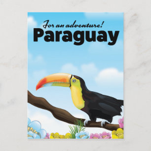 Cartão Postal Cartaz de viagem do Tucano do Paraguai