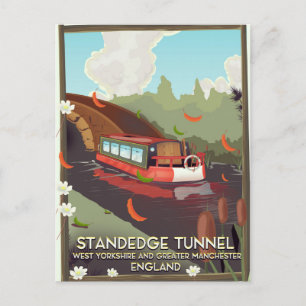 Cartão Postal cartaz de viagem do túnel de Standedge no Reino Un