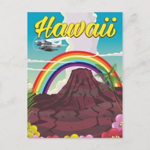 Cartão Postal cartaz de viagem do vulcão arco-íris do Havaí