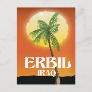 Cartão Postal cartaz de viagem Erbil Iraque