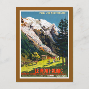 Cartão Postal Cartaz de Viagem França Le Mont Blanc Restaurado