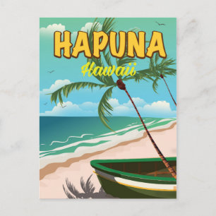 Cartão Postal Cartaz de viagem Hapuna Hawaii