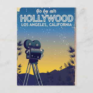 Cartão Postal cartaz de viagem Hollywood Los Angeles Califórnia