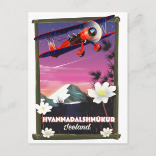 Cartão Postal Cartaz de viagem Hvannadalshnkur Islândia.