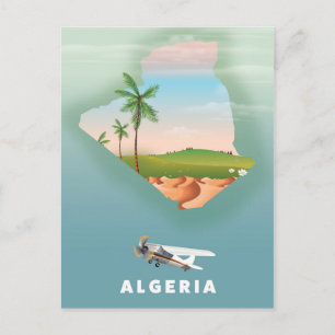Cartão Postal Cartaz de viagem ilustrado da Polônia.
