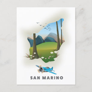 Cartão Postal Cartaz de viagem ilustrado de San Marino.