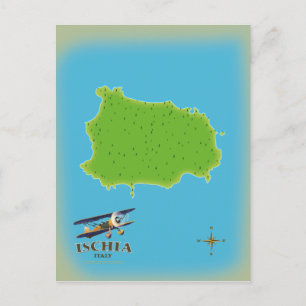 Cartão Postal cartaz de viagem Ischia Itália