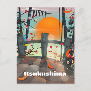 Cartão Postal Cartaz de viagem Itsukushima Japão