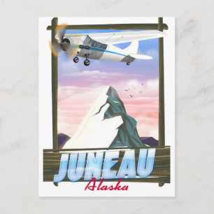 Cartão Postal cartaz de viagem Juneau Alasca