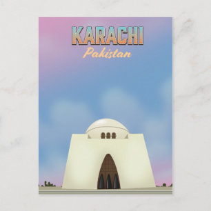 Cartão Postal Cartaz de viagem Karachi Paquistão