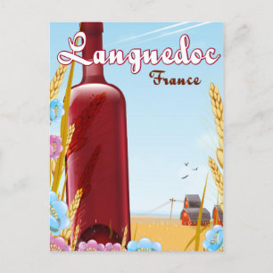 Cartão Postal cartaz de viagem Languedoc França