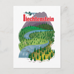 Cartão Postal cartaz de viagem liechtenstein