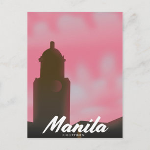 Cartão Postal Cartaz de viagem Manila Filipinas.