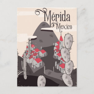 Cartão Postal Cartaz de viagem Mérida México