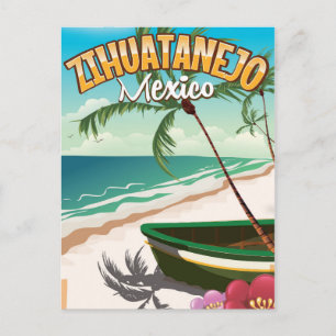 Cartão Postal Cartaz de viagem mexicano Zihuatanejo