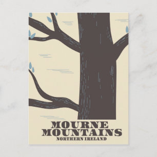 Cartão Postal cartaz de viagem montanhas mourne irlanda do norte