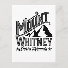 Cartão Postal cartaz de viagem Monte Whitney Sierra Nevada
