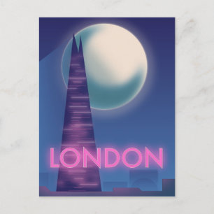 Cartão Postal Cartaz de viagem Neon Londres
