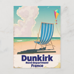 Cartão Postal cartaz de viagem para a praia de Dunquerque