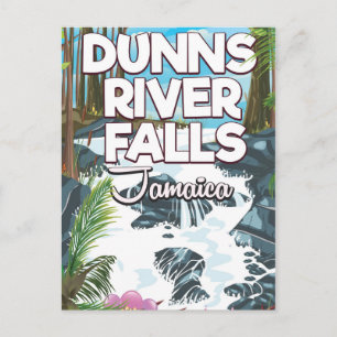 Cartão Postal Cartaz de viagem para Dunn's River Falls Jamaica