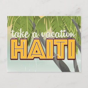 Cartão Postal Cartaz de viagem para férias no Haiti