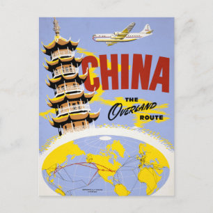 Cartão Postal Cartaz de Viagem para Northwest Orient Airlines