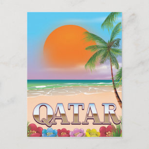 Cartão Postal cartaz de viagem para o Catar