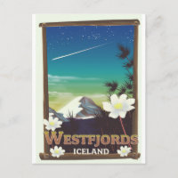 Cartaz de viagem para Westfjords Islândia